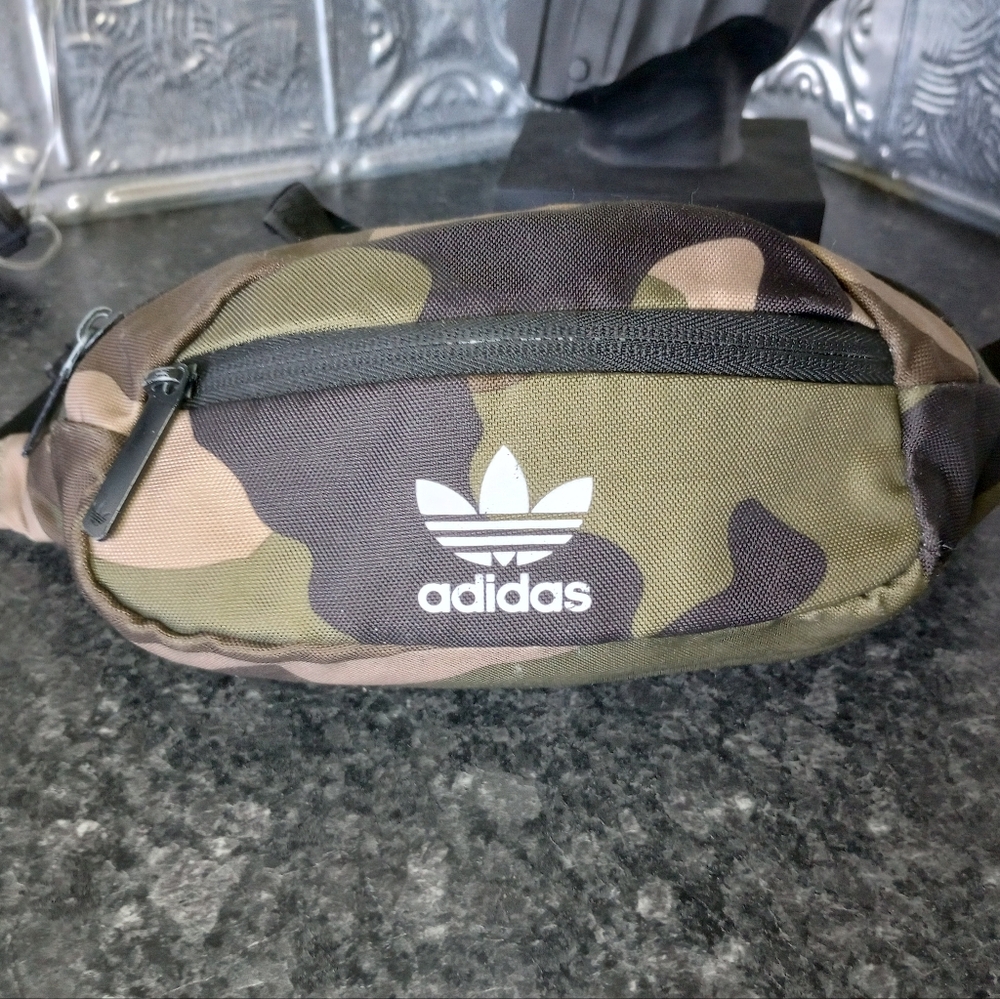 Adidas Camo Fanny Pack Premium Waist Belt Bag Festival Hiking Outdoor Accessory